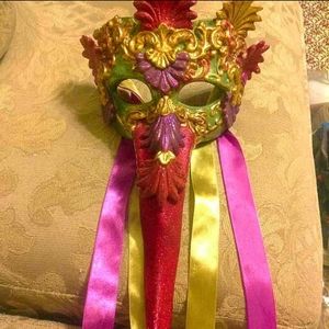 Colorful Venetian Mask with Ribbons